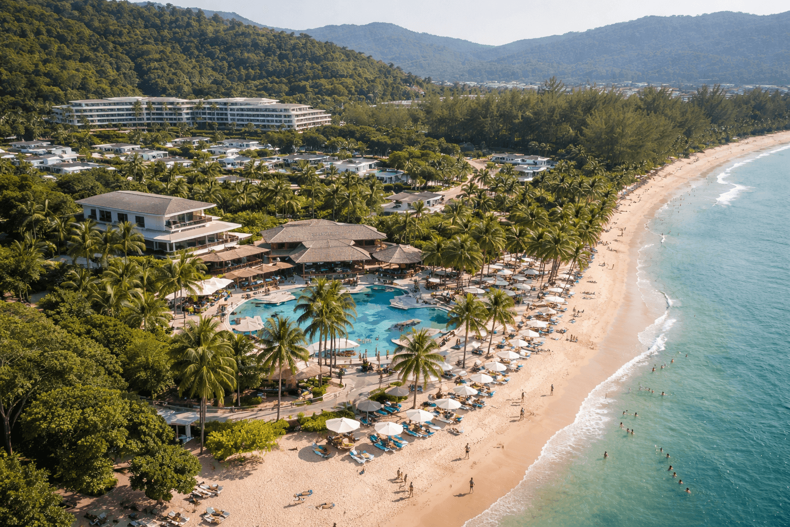 Kamala beach and hillside, Prime Phuket